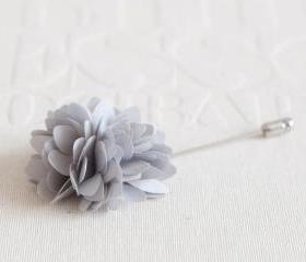 KAYLA-grey Men's flower Boutonniere / Buttonhole for wedding,Lapel pin,tie pin