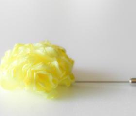 ESTHER-Leon Yellow Men's flower Boutonniere/Buttonhole for wedding,Lapel pin,hat pin,tie pin